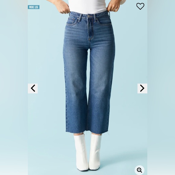 Urban Planet Cropped Wide Leg Jeans - Picture 1 of 4